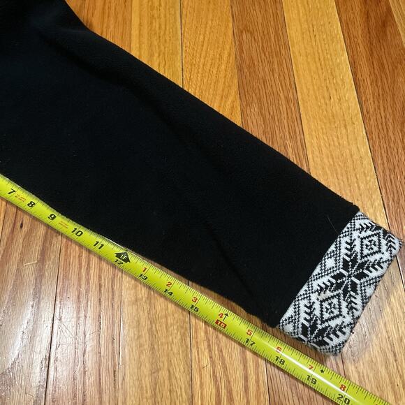 Women’s LL Bean Fleece Jacket w/ Snowflake & Floral Trim, Size Large Vintage - Picture 7 of 11